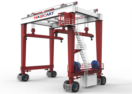 Le portique mobile réglable adapté aux besoins du client de RTG tend le cou 10t-1200t sur rail